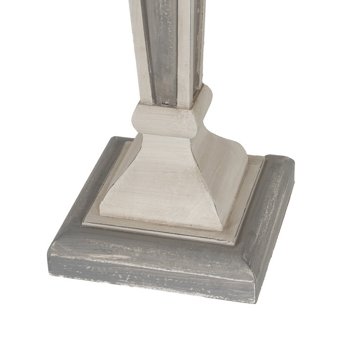 Lámpara Mesa Gris Resina-Tejido 44 X 44 X 100 cm