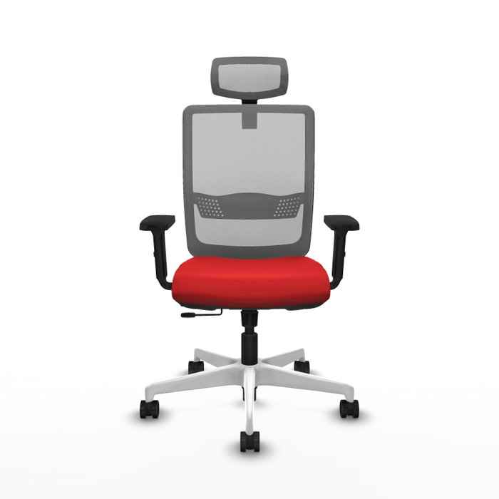 PIQUERAS Y CRESPO Silla de oficina Haches con mecanismo Sincro/Traslack, Rojo y Gris PIQUERAS Y CRESPO Silla de oficina Haches con mecanismo Sincro/Traslack, Rojo y Gris