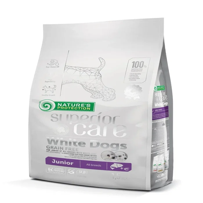 Nature's Protection White Dog Puppy Grain Free Salmón 1,5kg Nature's Protection White Dog Puppy Grain Free Salmón 1,5kg