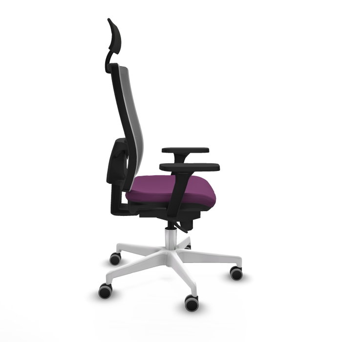 PIQUERAS Y CRESPO Silla de oficina Horna con mecanismo Sincro, Morado y Gris