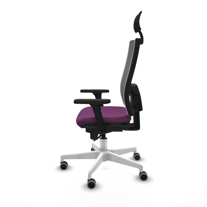PIQUERAS Y CRESPO Silla de oficina Horna con mecanismo Sincro, Morado y Gris
