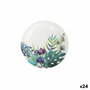 Set de Platos Algon Desechables Cartón Tropical 12 Piezas 18 cm (24 Unidades)