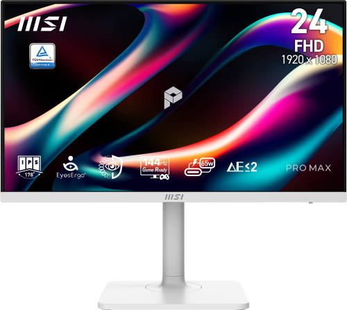 MSI PRO MAX 241PHW E14 Monitor Gaming 23.8 pulg. Full HD IPS 144 Hz Blanco MSI PRO MAX 241PHW E14 Monitor Gaming 23.8 pulg. Full HD IPS 144 Hz Blanco