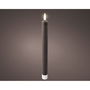 Lumineo Vela de Cera LED Efecto Llama Gris 2 x 24,5 cm 2 uds