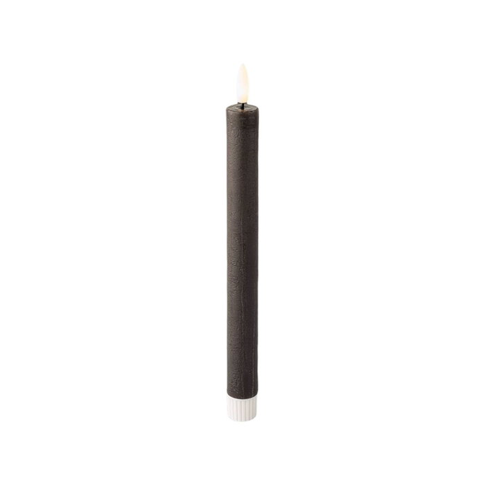 Lumineo Vela de Cera LED Efecto Llama Gris, ø2 x 24,5 cm, 2 uds Lumineo Vela de Cera LED Efecto Llama Gris, ø2 x 24,5 cm, 2 uds