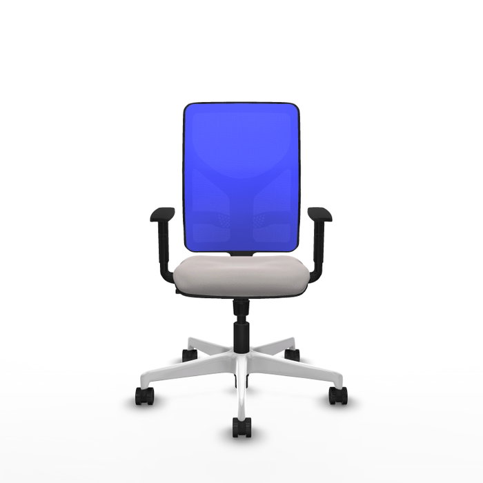 PIQUERAS Y CRESPO Silla de oficina Motilla con mecanismo Sincro Blanco y Azul PIQUERAS Y CRESPO Silla de oficina Motilla con mecanismo Sincro Blanco y Azul