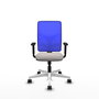 PIQUERAS Y CRESPO Silla de oficina Motilla con mecanismo Sincro Blanco y Azul