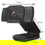 Conceptronic AMDIS02B Webcam USB 2.0 5MP 2K/30fps Full HD, Ángulo 72°, Micrófono Incorporado, Plug and Play, Cámara de Ordenador