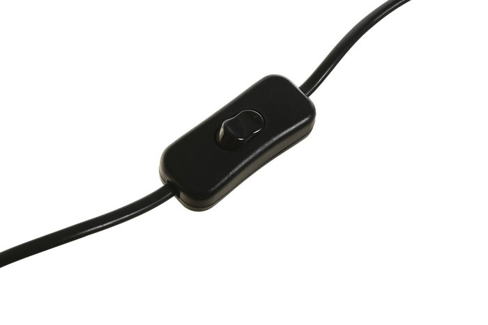 DKD Home Decor Lámpara Sobremesa Colonial Yute Hierro Natural Negro 17 x 52 x 57 cm