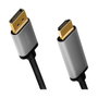 LogiLink Cable DisplayPort a HDMI 4K/60 Hz, 2 m, Negro/Gris de Aluminio