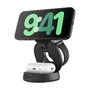 Belkin WIZ034kqBK Boost Charge Cargador 3-en-1 MagSafe Plegable Inalambrico Qi2 15W, Negro, Carga Rapida para iPhone, AirPods, Apple Watch, Pixel, Galaxy