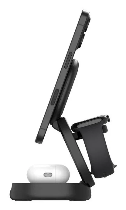 Belkin WIZ034kqBK, Cargador plegable magnético inalámbrico 3-en-1 Boost Charge con tecnología Qi2, para iPhone, Apple Watch, AirPods