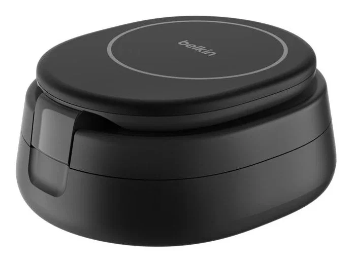 Belkin WIZ034kqBK, Cargador plegable magnético inalámbrico 3-en-1 Boost Charge con tecnología Qi2, para iPhone, Apple Watch, AirPods