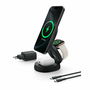 Belkin WIZ034kqBK, Cargador plegable magnético inalámbrico 3-en-1 Boost Charge con tecnología Qi2, para iPhone, Apple Watch, AirPods