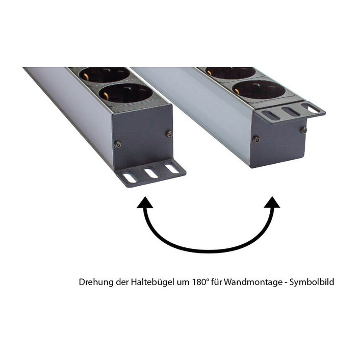 GoodConnections GC-N0077 Regleta de Potencia PDU 9 Tomas Tipo F 19 Pulgadas 1.8 m 250V 16A 3500W Negro para Rack Interior GoodConnections GC-N0077 Regleta de Potencia PDU 9 Tomas Tipo F 19 Pulgadas 1.8 m 250V 16A 3500W Negro para Rack Interior