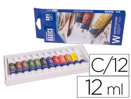 Artist Acuarela Caja Carton 12 Colores Surtidos Tubos 12 ml