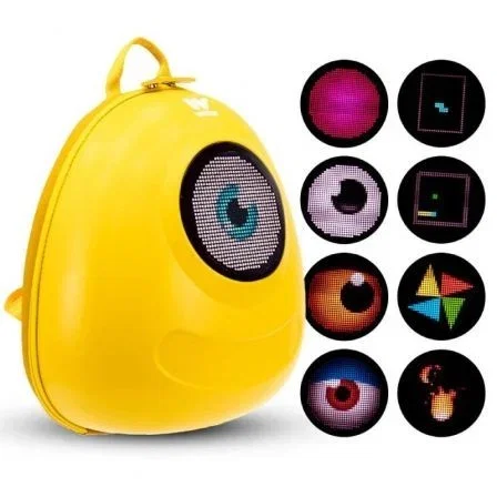 Woxter Mochila con pantalla LED Loy-Big Eye Amarilla