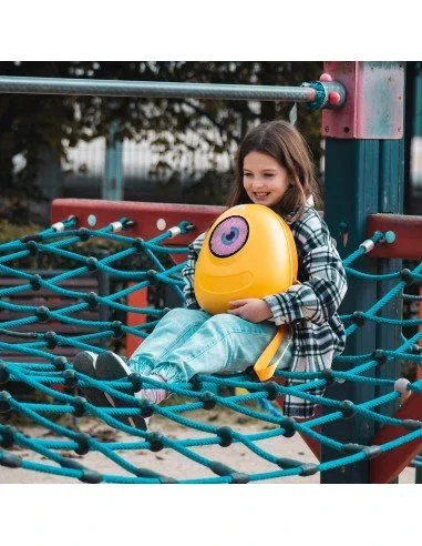 Woxter AC26-011 Mochila LED con Pantalla Bluetooth Personalizable 32x32 - Amarilla, Resistente al Agua, Unisex, Loy-Big Eye