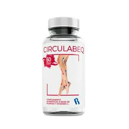 Bequisa Ciruclabeq 60 Cap. Complemento alimenticio para piernas cansadas con Ruscus, Castaño de Indias y Vitamina C, 60 Cápsulas