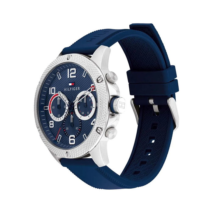 Tommy Hilfiger 1792027 Reloj Analógico Azul y Gris