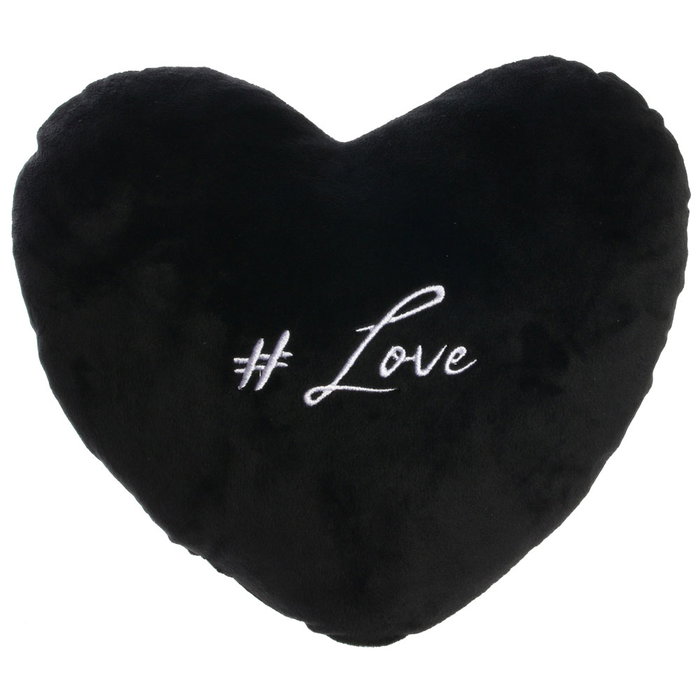 The Concept Factory Cojín Corazón Terciopelo con Bordado #Love Colores Surtidos 30x6x30 cm