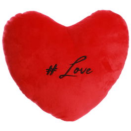 The Concept Factory Cojín Corazón Terciopelo con Bordado #Love Colores Surtidos 30x6x30 cm