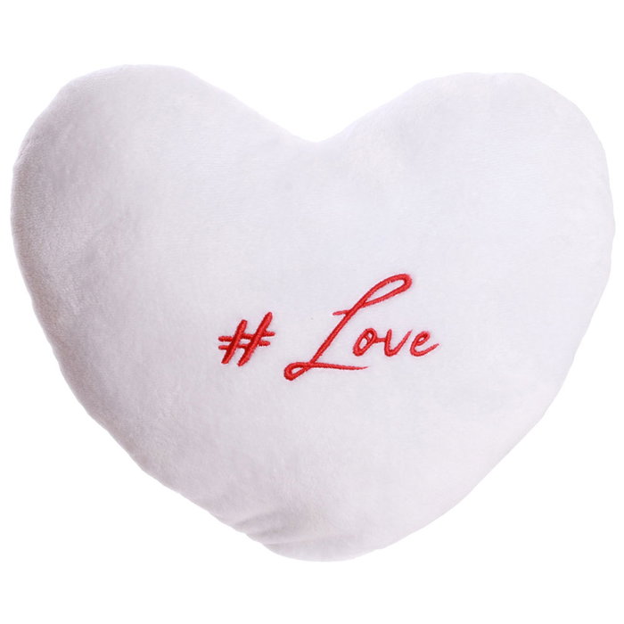 The Concept Factory Cojín Corazón Terciopelo con Bordado #Love Colores Surtidos 30x6x30 cm