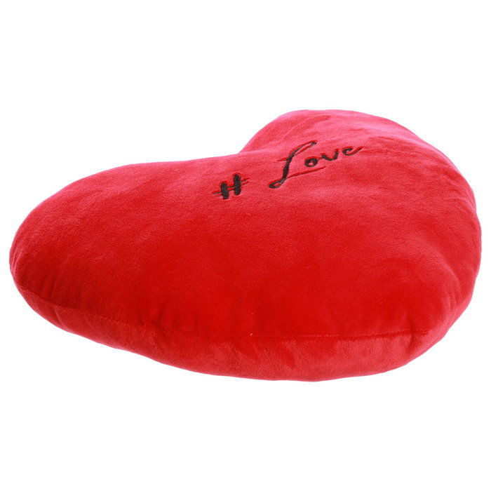 The Concept Factory Cojín Corazón Terciopelo con Bordado #Love Colores Surtidos 30x6x30 cm