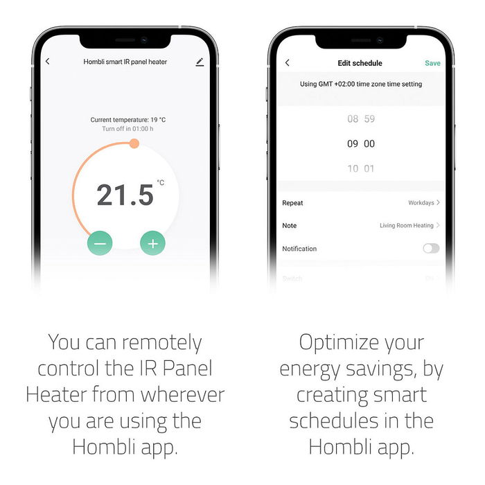 Hombli Panel Calefactor Infrarrojo Inteligente 2024, 350W