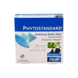 PILEJE Phytostandard Alcachofa-Rábano Negro, 30 comprimidos, detoxificante y mantenimiento hepático