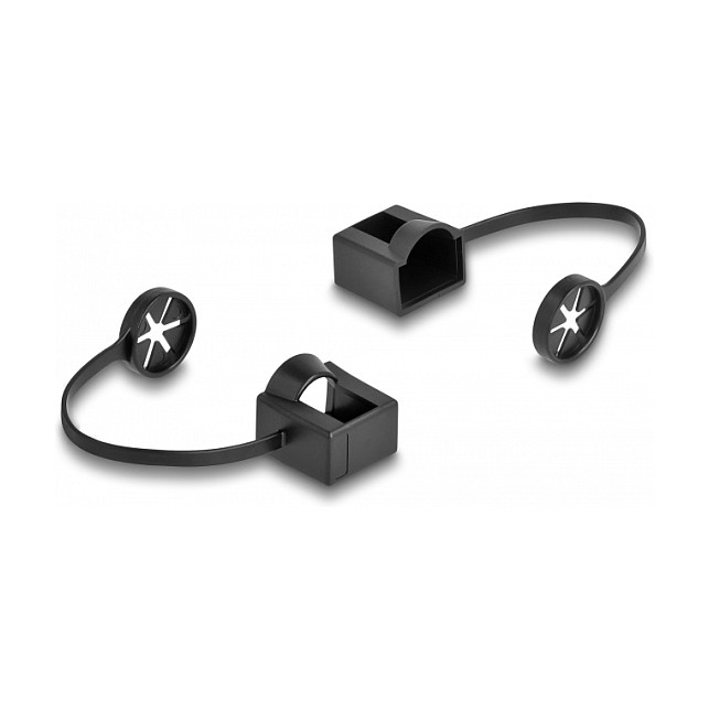 DeLOCK 66973 Cubiertas antipolvo para RJ45 con clip de montaje, Set de 50 piezas coloridas