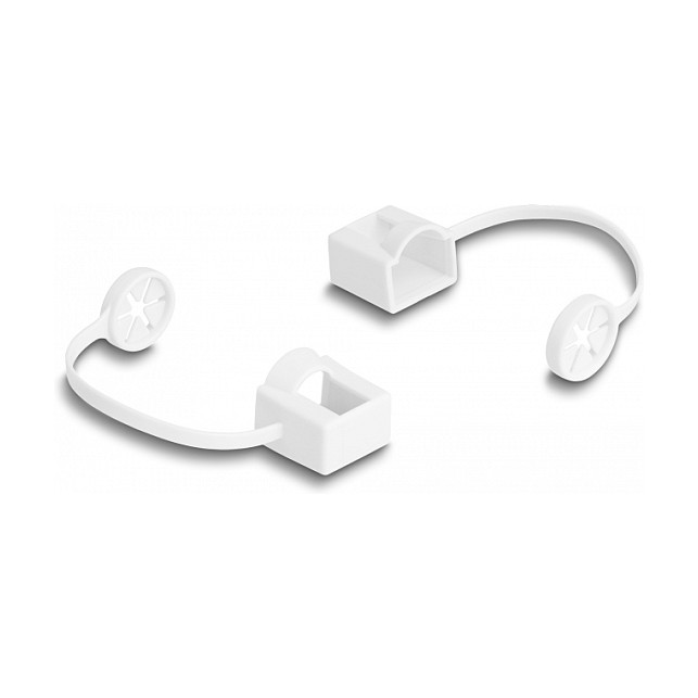 DeLOCK 66973 Cubiertas antipolvo para RJ45 con clip de montaje, Set de 50 piezas coloridas