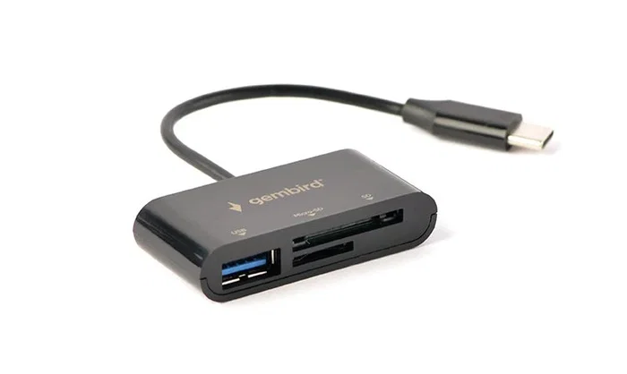 Gembird Lector de tarjetas USB Type-C UHB-CR3-02 Negro