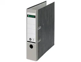 Leitz Archivador de Palanca DIN A4 Lomo 80 mm Cartón Jaspeado CO2 Neutral Gris