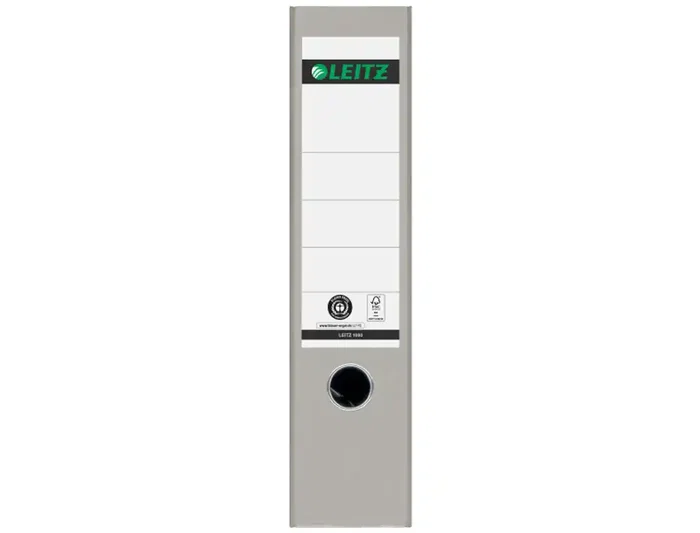 Leitz Archivador de Palanca DIN A4 Lomo 80 mm Cartón Jaspeado CO2 Neutral Gris