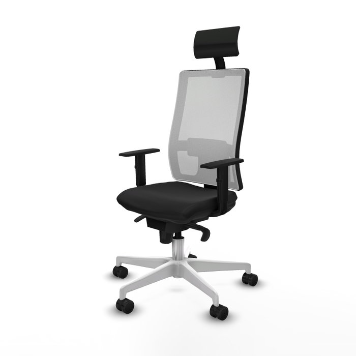 PIQUERAS Y CRESPO Silla de oficina Horna con mecanismo Sincro, Negro y Blanco PIQUERAS Y CRESPO Silla de oficina Horna con mecanismo Sincro, Negro y Blanco