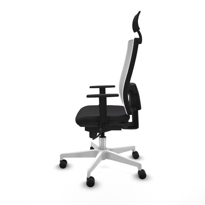 PIQUERAS Y CRESPO Silla de oficina Horna con mecanismo Sincro, Negro y Blanco PIQUERAS Y CRESPO Silla de oficina Horna con mecanismo Sincro, Negro y Blanco