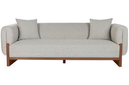 DKD Home Decor Sofá Gris en Poliéster y MDF