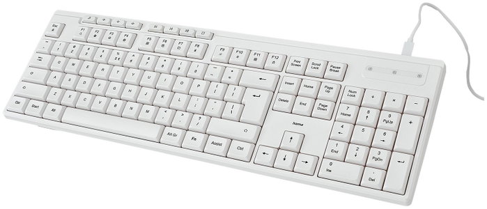 Hama CK-200 Klawiatura przewodowa biała