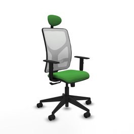 PIQUERAS Y CRESPO Silla de oficina Motilla con mecanismo Sincro, Verde y Blanco