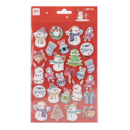 APLI Set de 5 Pegatinas de Espuma Navidad XMAS