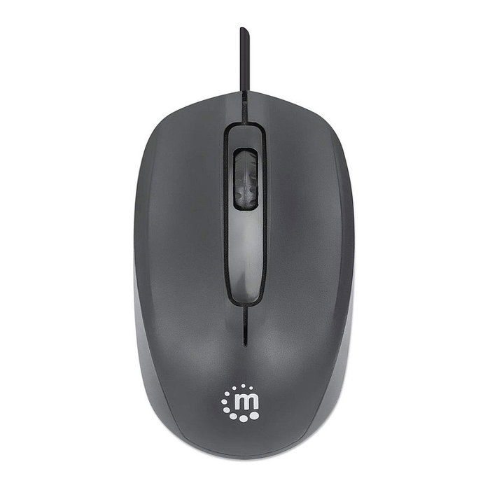 Manhattan Comfort II Ratón Óptico USB Negro, 1000 DPI, 3 Botones, Ambidiestro, 1.2 m Cable, para Windows, Mac, Linux, ChromeOS Manhattan Comfort II Ratón Óptico USB Negro, 1000 DPI, 3 Botones, Ambidiestro, 1.2 m Cable, para Windows, Mac, Linux, ChromeOS