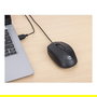 Manhattan Comfort II Ratón Óptico USB Negro, 1000 DPI, 3 Botones, Ambidiestro, 1.2 m Cable, para Windows, Mac, Linux, ChromeOS