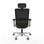 PIQUERAS Y CRESPO Silla de oficina Haches Sincro/Traslack Pistacho y Negro