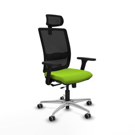 PIQUERAS Y CRESPO Silla de oficina Haches Sincro/Traslack Pistacho y Negro