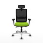 PIQUERAS Y CRESPO Silla de oficina Haches Sincro/Traslack Pistacho y Negro