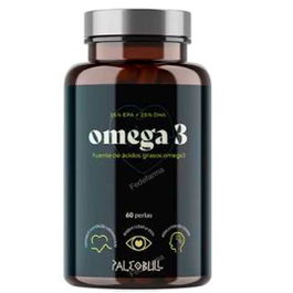 PALEOBULL Omega 3 60 Perlas - Ácidos Grasos EPA y DHA para Salud Cardiovascular, Visión y Función Cerebral