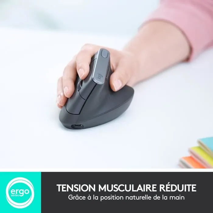 Logitech MX Vertical Ratón Ergonómico Inalámbrico Negro/Gris Logitech MX Vertical Ratón Ergonómico Inalámbrico Negro/Gris