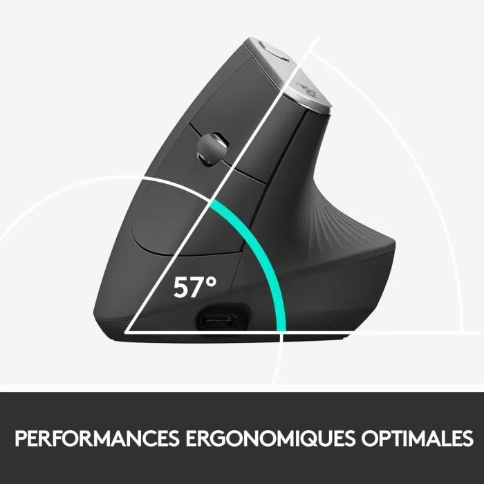 Logitech MX Vertical Ratón Ergonómico Inalámbrico Negro/Gris Logitech MX Vertical Ratón Ergonómico Inalámbrico Negro/Gris