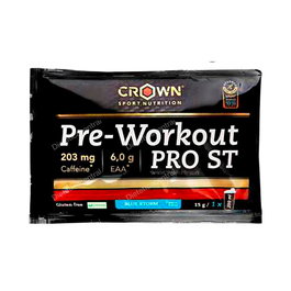 CROWN SPORT NUTRITION Pre-Workout Pro St 1 Sobre X 15 Gr Blue Storm